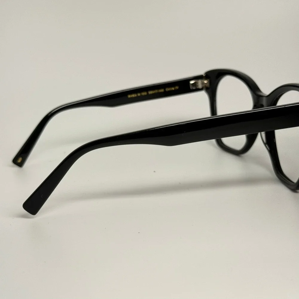 Warby Parker Rhea M 100 Eyeglasses Jet Black Cat Eye Frame 55-17-140 Mens Womens